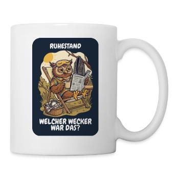 Rente Schichtdienst – Welcher Wecker? - Tasse - Weiß - Rechts