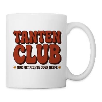 Tantenclub – Nur mit Nichte oder Neffe - Tasse - Weiß - Rechts