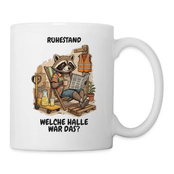 Rente Lager – Welche Halle war das? - Tasse - Weiß - Rechts