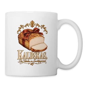 Kalbskas Leberkas im Sonntagsgwand - Tasse - Weiß - Rechts