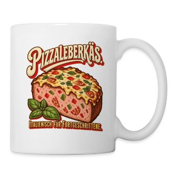Pizzaleberkäs Italienisch für Fortgeschrittene - Tasse - Weiß - Rechts