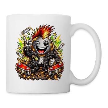 Punk Bomber pinball flipper Peace Love Multiball  - Tasse - Weiß - Rechts