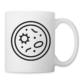 Petrischale Mikroorganismen-Wissenschaftsikone - Tasse - Weiß - Rechts
