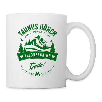 Taunus Höhen Berge Burgen Bäder Gude (Grün)  - Tasse - Weiß - Rechts