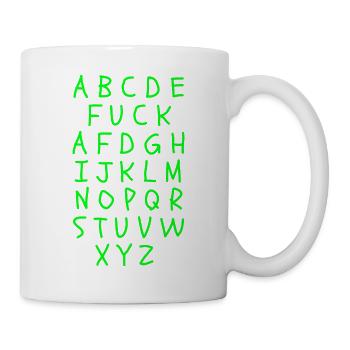 ABC MIT FCK AFD WORTWITZ, FCK NZS, NO NZS, NO AFD - Tasse - Weiß - Rechts