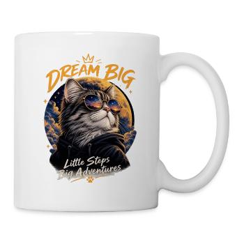 Traum-Großkatze: Kleine Schritte - Tasse - Weiß - Rechts