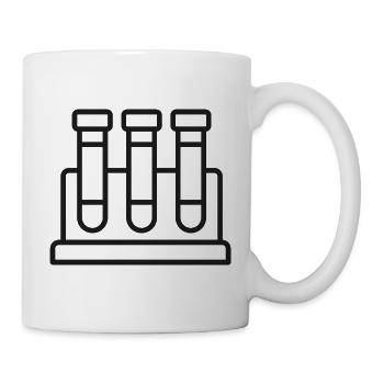 Labor-Reagenzglös-Wissenschaftssymbol - Tasse - Weiß - Rechts
