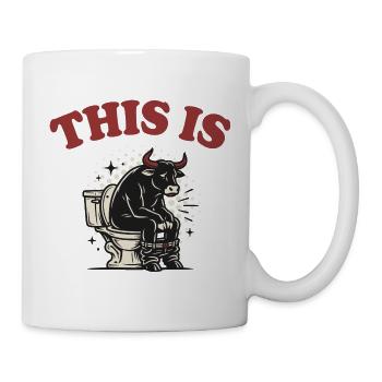 This Is Bullshit – Lustiger Bulle im Retro-Stil - Tasse - Weiß - Rechts
