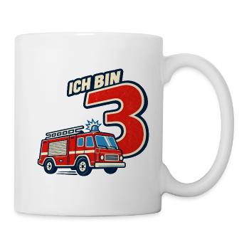 3. Geburtstag Feuerwehr - Tasse - Weiß - Rechts