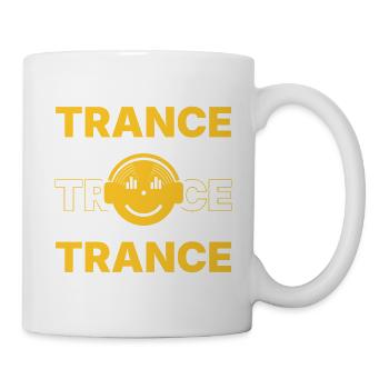 Trance Trance Trance - Happy Vinyl DJ - Tasse - Weiß - Rechts