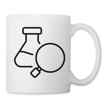 Laboranalyse-Wissenschaftssymbol - Tasse - Weiß - Rechts