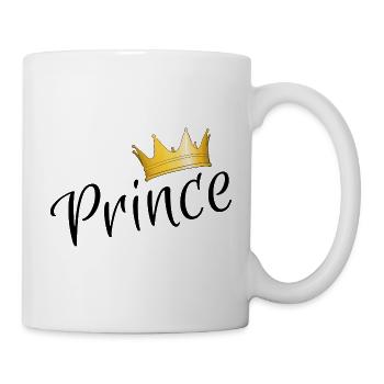 Prince - Prinz mit goldener Krone - Tasse - Weiß - Rechts