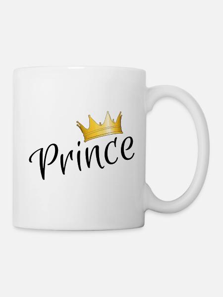 Prince - Prinz mit goldener Krone - Tasse - Weiß