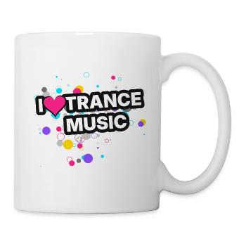 I Love Trance Music - Colour Splash - Tasse - Weiß - Rechts
