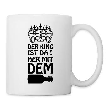 Her mit dem Bier - Tasse - Weiß - Rechts