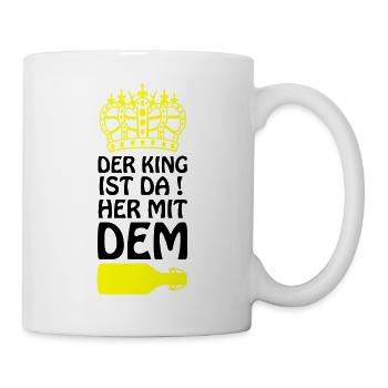 Königliche Silhouette Bier - Tasse - Weiß - Rechts