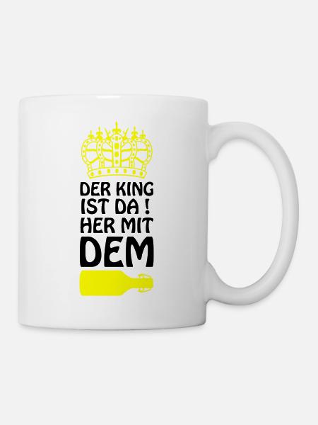 Königliche Silhouette Bier - Tasse - Weiß