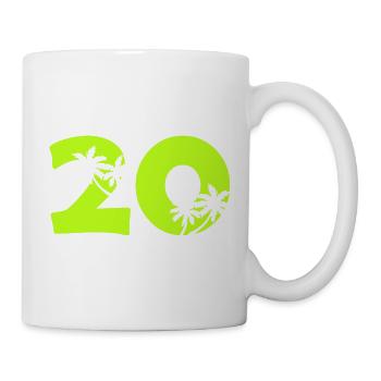 20er Tropenpalmen Retro - Tasse - Weiß - Rechts