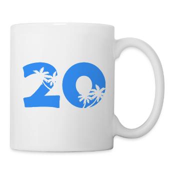 Sommer 20 Palmen Silhouette - Tasse - Weiß - Rechts