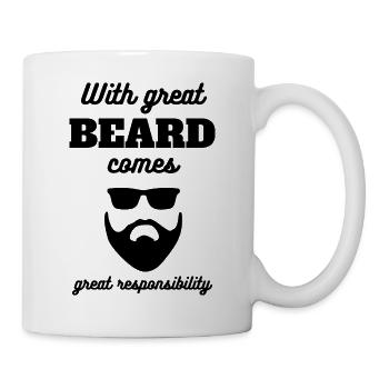 Bartverantwortung Lustiges Papa-Geschenk - Tasse - Weiß - Rechts
