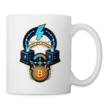 Bitcoin Lightning Kanal Knoten Routing - Tasse - Weiß - Rechts