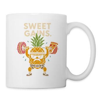 Sweet gains - Tasse - Weiß - Rechts
