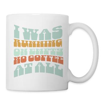 Kaffee- und Energietext - Tasse - Weiß - Rechts