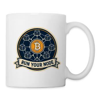 RUN YOUR NODE - Tasse - Weiß - Rechts