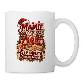Oma verwöhnt nicht, sie investiert in ihre Lieblingssachen - Tasse - Weiß - Rechts