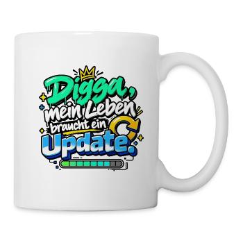 Digga Update Leben Graffiti - Tasse - Weiß - Rechts