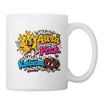 Meine Aura ist Peak – Kontostand - Tasse - Weiß - Rechts