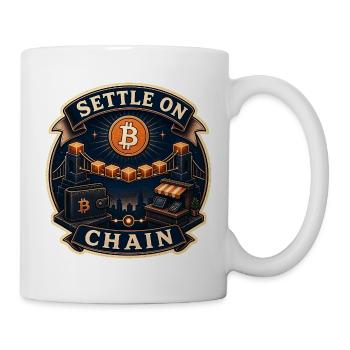 SETTLE ON CHAIN - Tasse - Weiß - Rechts