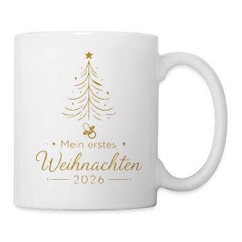 Mein erstes Weihnachten 2026 Baby - Tasse - Weiß - Rechts