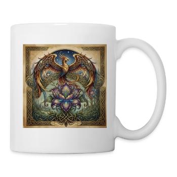 Celtic Phoenix Iris - Tasse - Weiß - Rechts