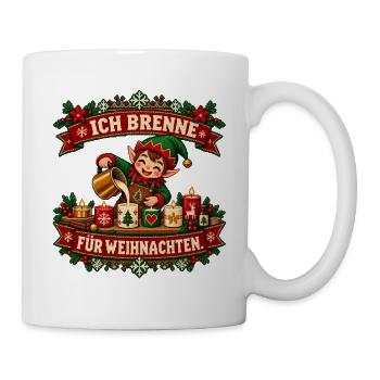 Ich brenne für Weihnachten - Tasse - Weiß - Rechts