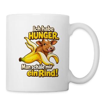 Ich habe Hunger – Man schäle mir ein Rind! Grillen - Tasse - Weiß - Rechts
