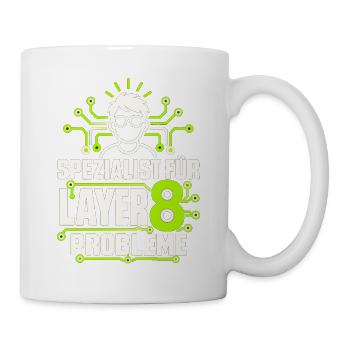 Spezialist für Layer 8 Probleme - Tasse - Weiß - Rechts
