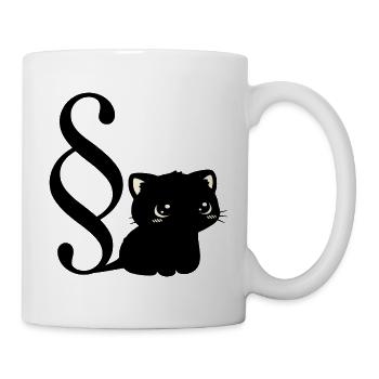 Katzen Gesetze Jura Studium - Tasse - Weiß - Rechts