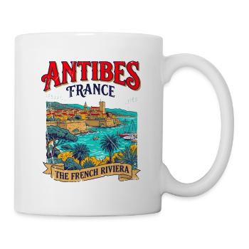 City Antibes France The French Riviera Coastal - Tasse - Weiß - Rechts