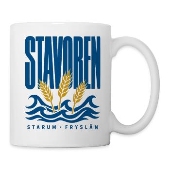 Stavoren Starum Friesland Weizen und Wellen - Tasse - Weiß - Rechts
