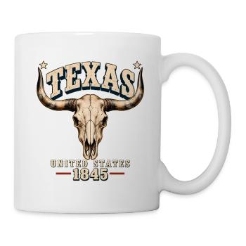 Texas Longhorn Vintage Pride 1845 - Tasse - Weiß - Rechts