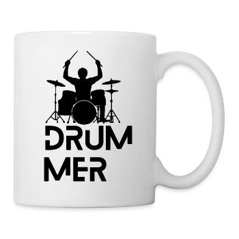 Drummer Schlagzeug Musik Geschenk für Schlagzeuger - Tasse - Weiß - Rechts