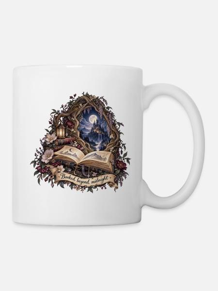 Mitternachtsbuchtraum Märchenwelt - Tasse - Weiß