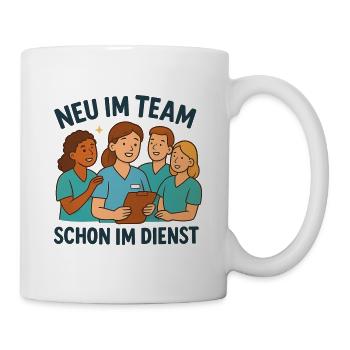 Neue Pflegefachkraft Geschenk zum Teamstart - Tasse - Weiß - Rechts