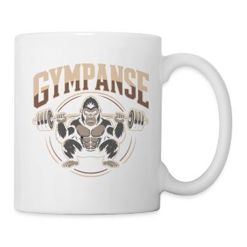 Gympanse Gewichtheber Bodybuilding - Tasse - Weiß - Rechts