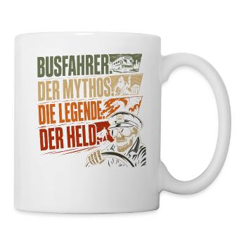 Busfahrer Mythos Legende Held - Tasse - Weiß - Rechts