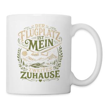 Segelflug: Flugplatz mein Zuhause - Tasse - Weiß - Rechts