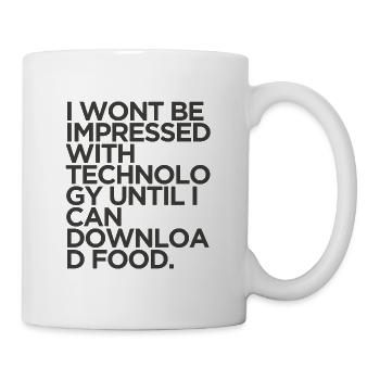 Lustiger Download Food Technology Sarkastisches Meme-Tee - Tasse - Weiß - Rechts
