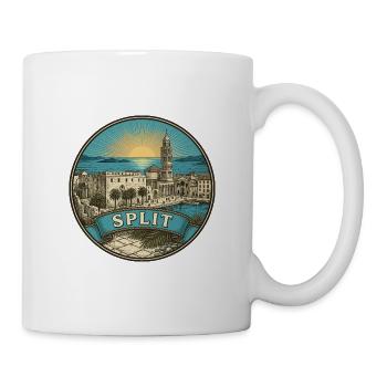Split Kroatien Reiseabzeichen Diokletians Andenken - Tasse - Weiß - Rechts