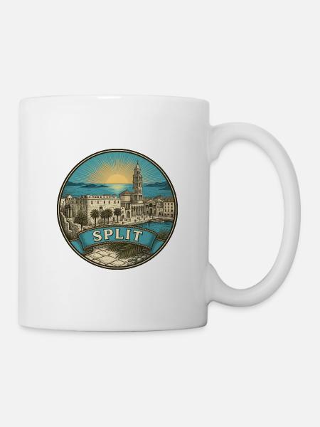 Split Kroatien Reiseabzeichen Diokletians Andenken - Tasse - Weiß